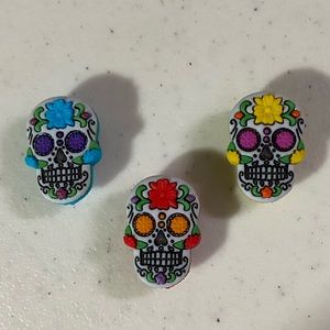 COPY - Sugar skull 3 piece Shoe Charm bundle for Crocs~ beautiful detail…